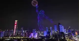 চীনে ছুটির মৌসুমকে উপভোগ্য করতে ড্রোন প্রদর্শনীর আয়োজন